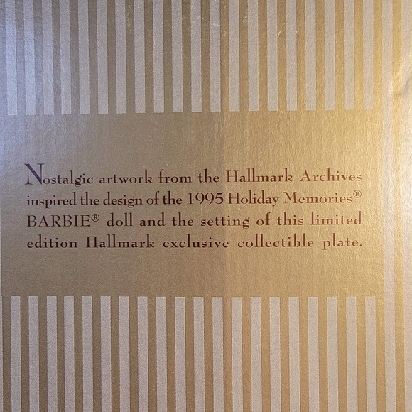 Vintage Collectible Holiday Memories BARBIE Plate 1997 Limited Edition COA - Picture 4 of 11
